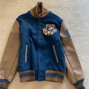 Rare Vintage Varsity Jacket Wool and Leather